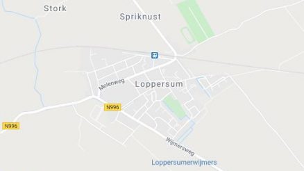 Plattegrond van Loppersum map