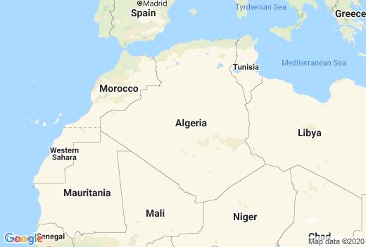 Landkaart Algerije besmettingen, Coronavirus Doden aantallen, Reisadvies Algerije en lokaal