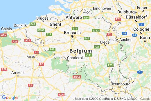 Kaart België aantal inwoners besmet, Coronavirus Doden, Reisadvies België en actueel
