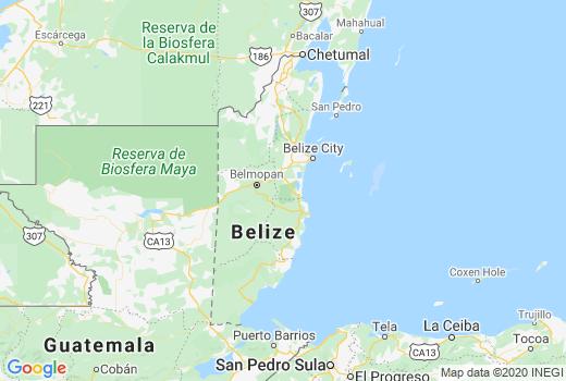 Kaart Belize aantal inwoners besmet, Coronavirus Overledenen, Reisadvies Belize en regio nieuws