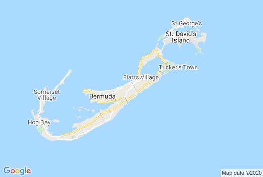 Landkaart Bermuda besmettingen, Coronavirus Doden aantallen, Reisadvies Bermuda en vandaag