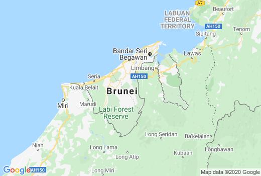 Landkaart Brunei aantal besmettingen, Corona virus Aantal overledenen, Reisadvies Brunei en laatste nieuws