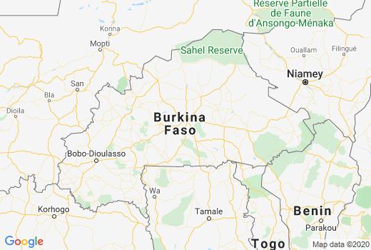 Covid-19 Kaart Burkina Faso besmettingen, Coronavirus Doden, Reisadvies Burkina Faso en Lokaal nieuws
