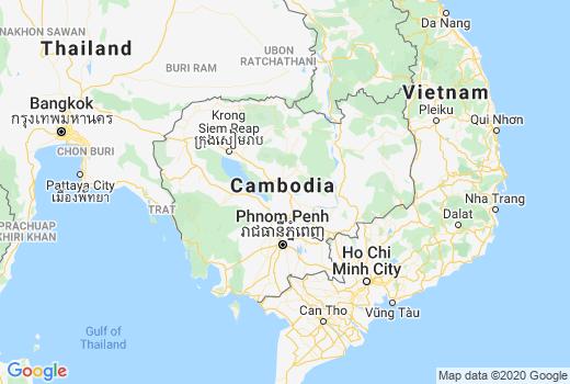 Covid-19 Kaart Cambodja aantal inwoners besmet, Corona virus Doden, Reisadvies Cambodja en actueel