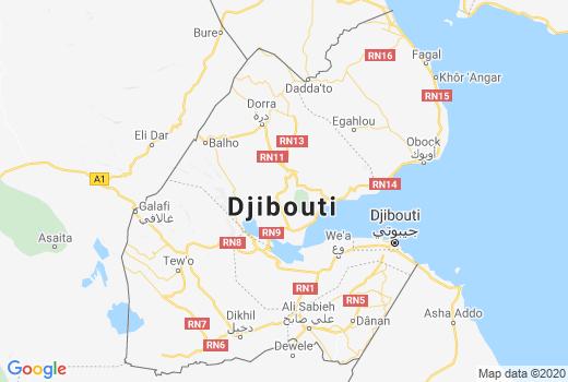 Kaart Djibouti aantal inwoners besmet, Corona virus Doden aantallen, Reisadvies Djibouti en vandaag