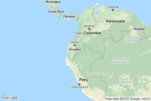 Kaart Ecuador aantal besmettingen, Coronavirus Doden aantallen, Reisadvies Ecuador en live updates
