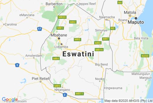 Covid-19 Kaart eSwatini aantal inwoners besmet, Coronavirus Doden aantallen, Reisadvies eSwatini en Lokaal nieuws