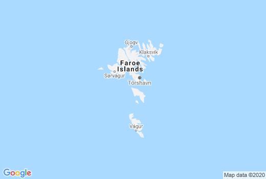 Landkaart Faeröer aantal inwoners besmet, Corona virus Doden aantallen, Reisadvies Faeröer en overzicht