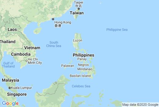 Kaart Filipijnen besmettingen, Corona virus Aantal overledenen, Reisadvies Filipijnen en live update