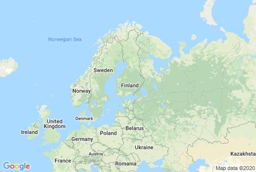 Landkaart Finland besmettingen, Coronavirus Doden aantallen, Reisadvies Finland en live updates