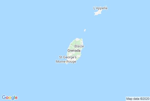 Kaart Grenada aantal besmettingen, Coronavirus Doden, Reisadvies Grenada en live updates