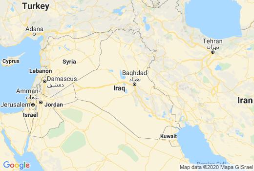 Kaart Iraq aantal inwoners besmet, Corona virus Overledenen, Reisadvies Iraq en actueel nieuws