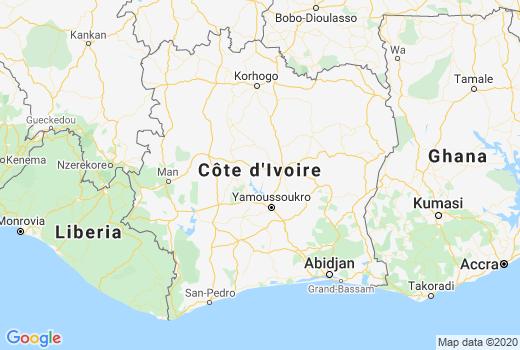 Covid-19 Kaart Ivoorkust aantal inwoners besmet, Corona Overledenen, Reisadvies Ivoorkust en laatste nieuws