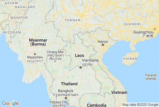 Kaart Laos aantal inwoners besmet, Corona virus Doden aantallen, Reisadvies Laos en overzicht