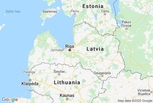 Landkaart Letland besmettingen, Coronavirus Doden aantallen, Reisadvies Letland en actueel nieuws