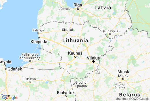 Covid-19 Kaart Litouwen besmettingen, Coronavirus Doden aantallen, Reisadvies Litouwen en informatie