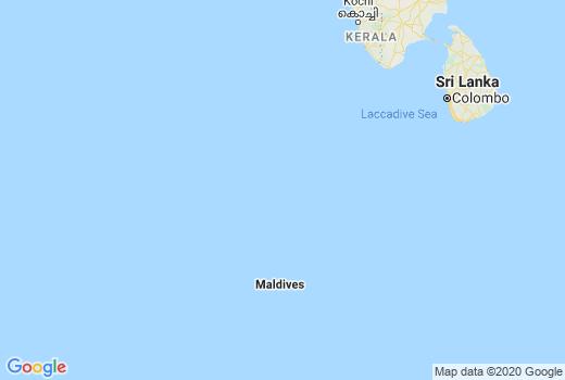 Landkaart Maldiven aantal inwoners besmet, Coronavirus Doden aantallen, Reisadvies Maldiven en lokaal