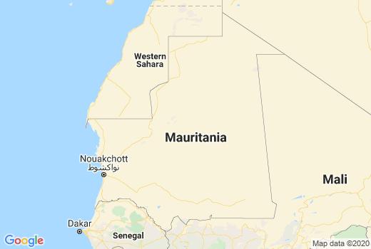 Landkaart Mauritanië aantal inwoners besmet, Corona Doden, Reisadvies Mauritanië en vandaag