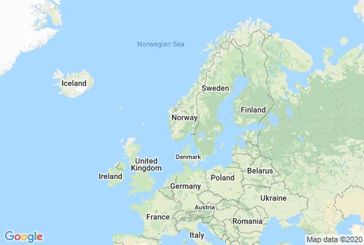 Covid-19 Kaart Noorwegen aantal inwoners besmet, Corona Doden aantallen, Reisadvies Noorwegen en Nieuws
