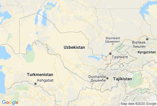 Kaart Oezbekistan aantal inwoners besmet, Corona Doden aantallen, Reisadvies Oezbekistan en Regionaal nieuws