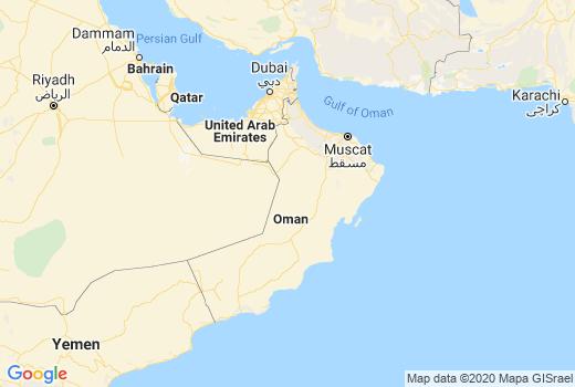 Landkaart Oman besmettingen, Corona virus Overledenen, Reisadvies Oman en vandaag