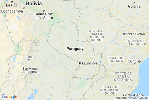 Landkaart Paraguay aantal besmettingen, Corona virus Aantal overledenen, Reisadvies Paraguay en vandaag