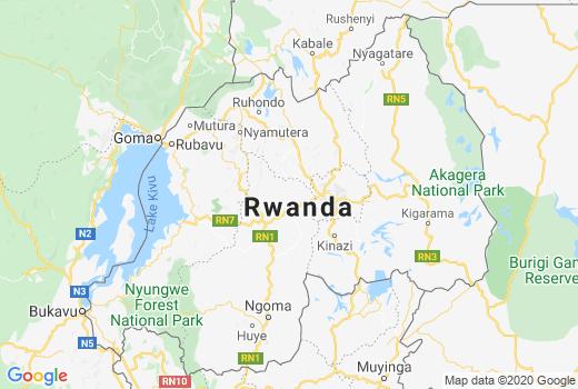 Covid-19 Kaart Rwanda aantal inwoners besmet, Coronavirus Doden aantallen, Reisadvies Rwanda en lokaal