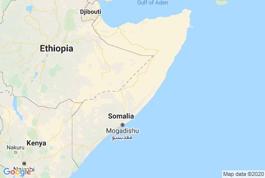 Landkaart Somalië besmettingen, Corona Aantal overledenen, Reisadvies Somalië en actueel