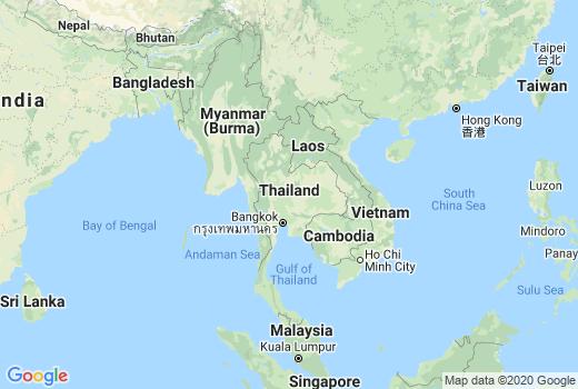 Covid-19 Kaart Thailand aantal inwoners besmet, Corona Overledenen, Reisadvies Thailand en live update