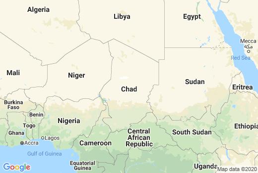 Kaart Tsjaad aantal inwoners besmet, Corona virus Doden, Reisadvies Tsjaad en Regionaal nieuws