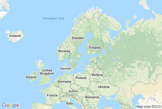 Landkaart Zweden aantal inwoners besmet, Corona virus Doden, Reisadvies Zweden en laatste nieuws