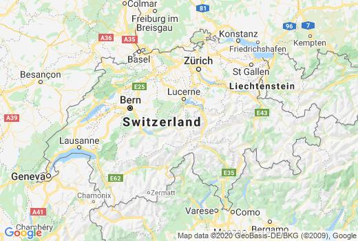 Landkaart Zwitserland besmettingen, Corona virus Doden aantallen, Reisadvies Zwitserland en actueel nieuws