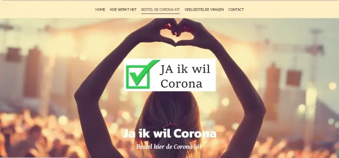 JA ik wil corona.nl coronakit