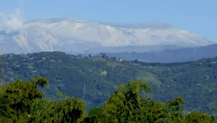 Reservaat van Nevado del Ruiz in Colombia
