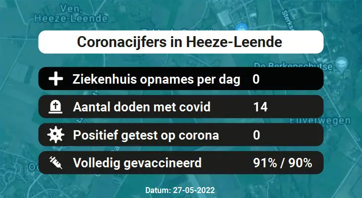 Coronavirus in Heeze-Leende Kaart, Aantal besmettingen en het lokale Nieuws