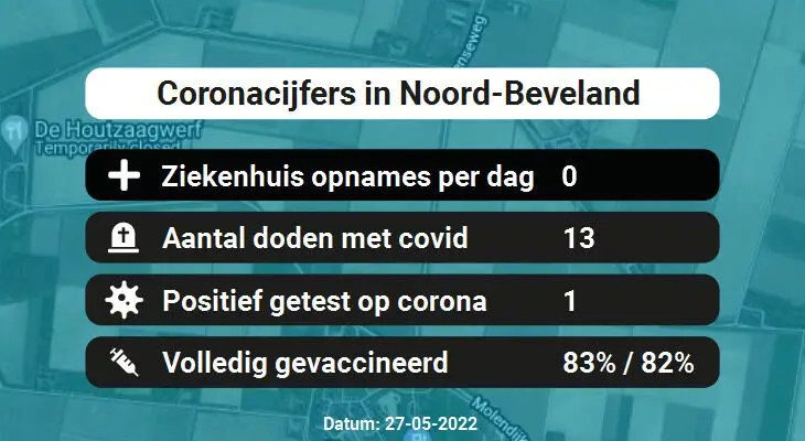 Coronavirus in Noord-Beveland Kaart, Aantal besmettingen en het lokale Nieuws