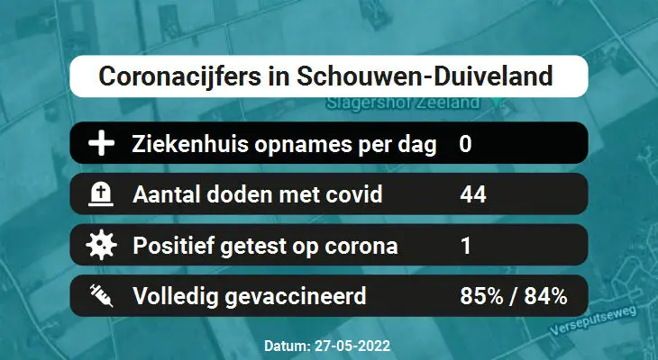 Coronavirus in Schouwen-Duiveland Kaart, Aantal besmettingen en het lokale Nieuws