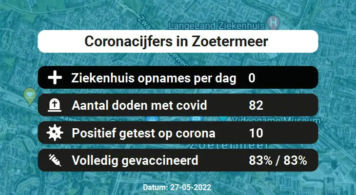 Coronavirus in Zoetermeer Kaart, Aantal besmettingen en het lokale Nieuws