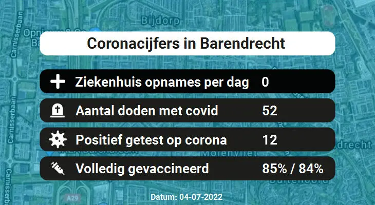 Coronavirus in Barendrecht Kaart, Aantal besmettingen en het lokale Nieuws