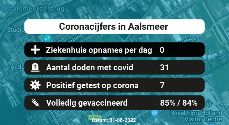 Coronavirus in Aalsmeer Kaart, Aantal besmettingen en het lokale Nieuws