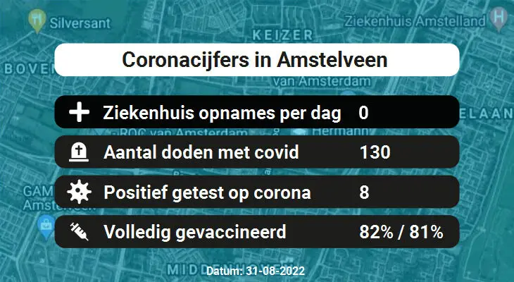 Coronavirus in Amstelveen Kaart, Aantal besmettingen en het lokale Nieuws