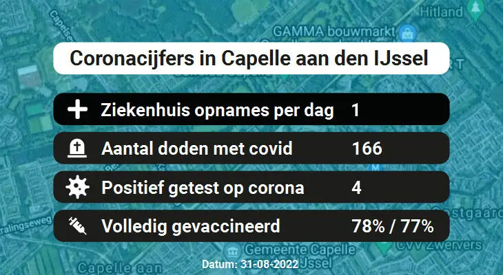Coronavirus in Capelle aan den IJssel Kaart, Aantal besmettingen en het lokale Nieuws