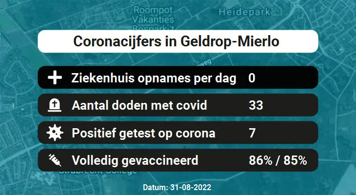 Coronavirus in Geldrop-Mierlo Kaart, Aantal besmettingen en het lokale Nieuws
