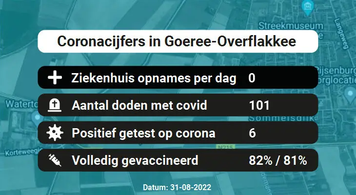 Coronavirus in Goeree-Overflakkee Kaart, Aantal besmettingen en het lokale Nieuws