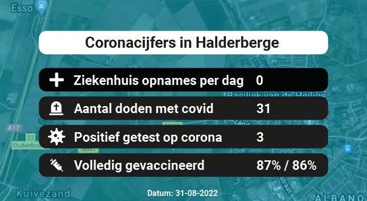 Coronavirus in Halderberge Kaart, Aantal besmettingen en het lokale Nieuws