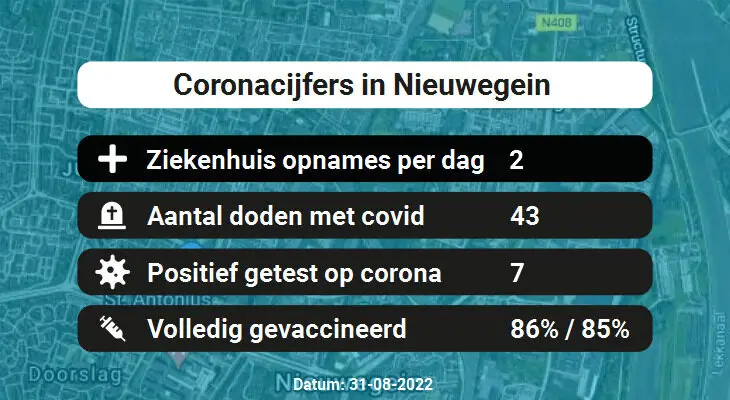 Coronavirus in Nieuwegein Kaart, Aantal besmettingen en het lokale Nieuws