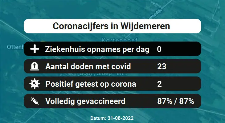Coronavirus in Wijdemeren Kaart, Aantal besmettingen en het lokale Nieuws