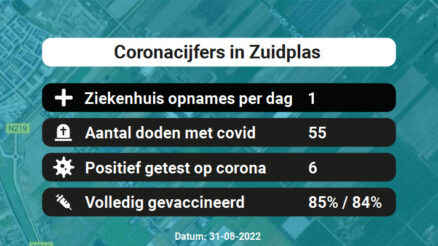 Coronavirus in Zuidplas Kaart, Aantal besmettingen en het lokale Nieuws