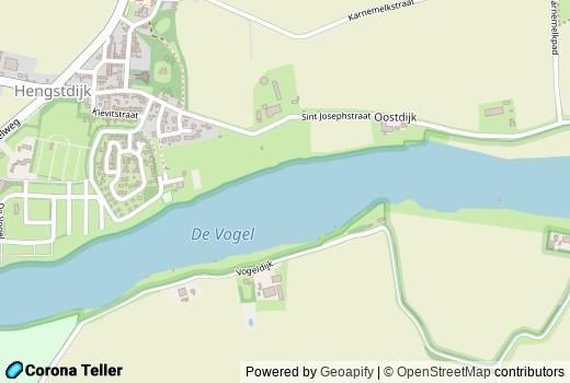 Plattegrond besmettingen in Hengstdijk Nederland